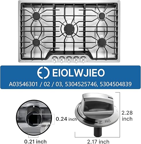 Miniatura 2 de EIOLWJIEO 5304525746 5304504839 Pomo para placa de cocina Frigidaire Range 4Pack
