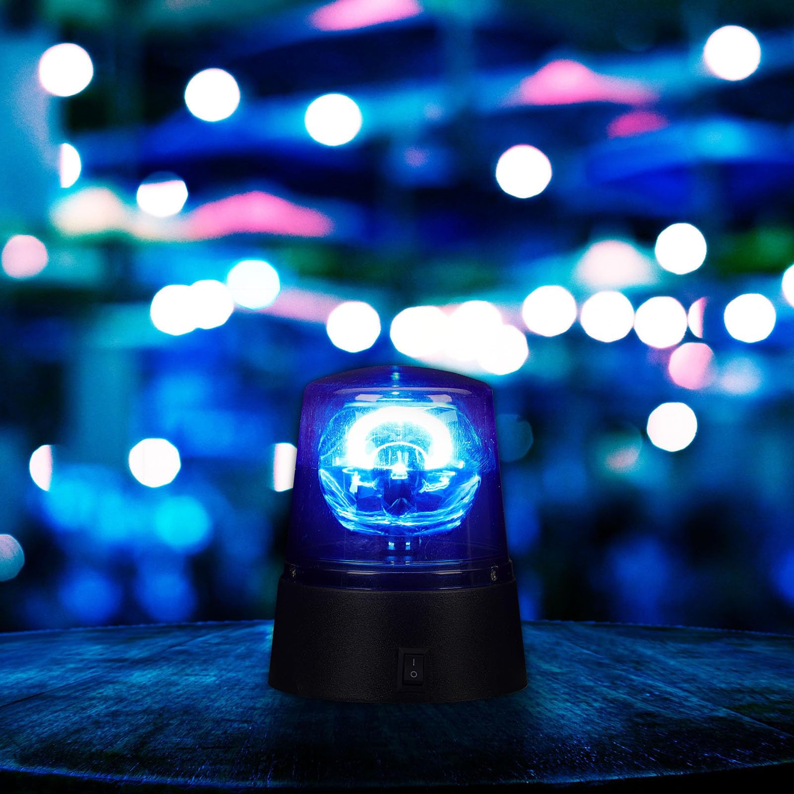 Gyrophare,Lumière de fête - 360 feux d'avertissement de sécurité rotatifs à piles, lumières d'ambiance pour fête disco Club jeu de rôle thème anniversaire Pekmar