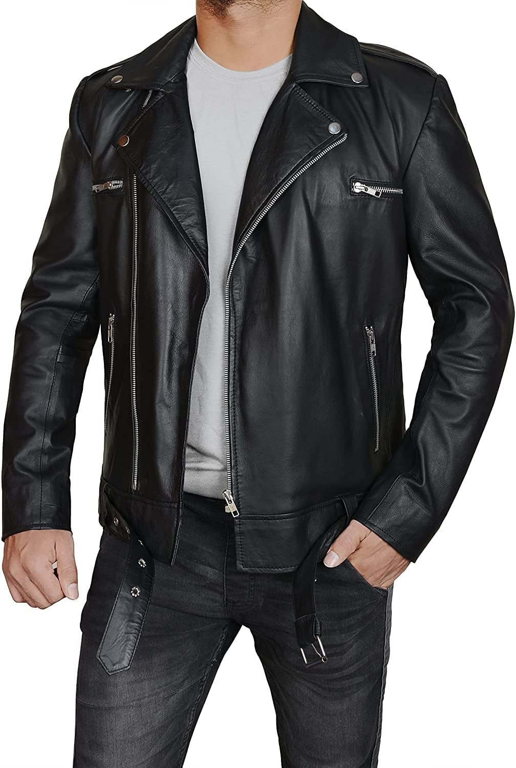 Jaqueta de Couro Masculino NeganRick Grimes Estilo Angola Ubuy