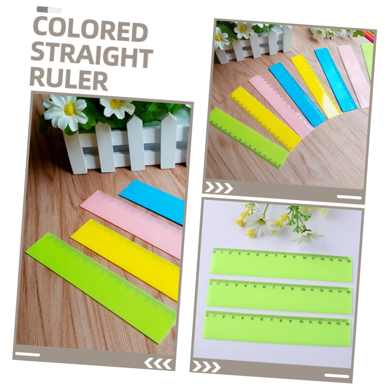 Uonlytech 5 Set Righello Colorato Governate Sovrani Portatili Sovrano Trasparente Sovrano Studente Righelli Colorati Degli Studenti Governante Della Scuola Plastica 25 Pezzi * 5
