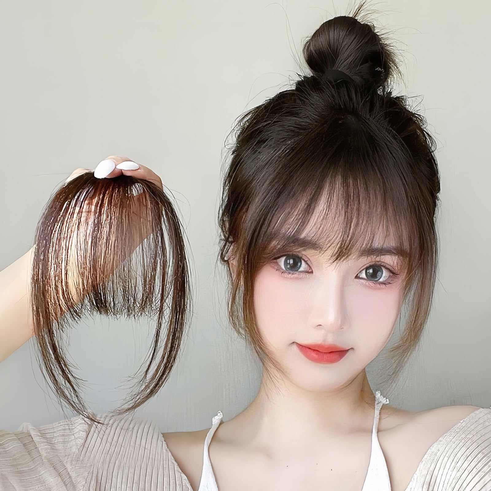 Amazon.co.jp: MISS FANCY 前髪ウィッグ 頭頂部 白髪隠し つけ毛 女性