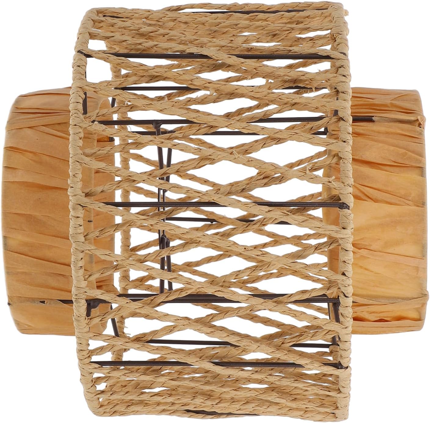 ARTIBETTER Hanging Lamp Shade Bohemian Ceiling Light Farmhouse Style Woven Paper Rope Lampshade