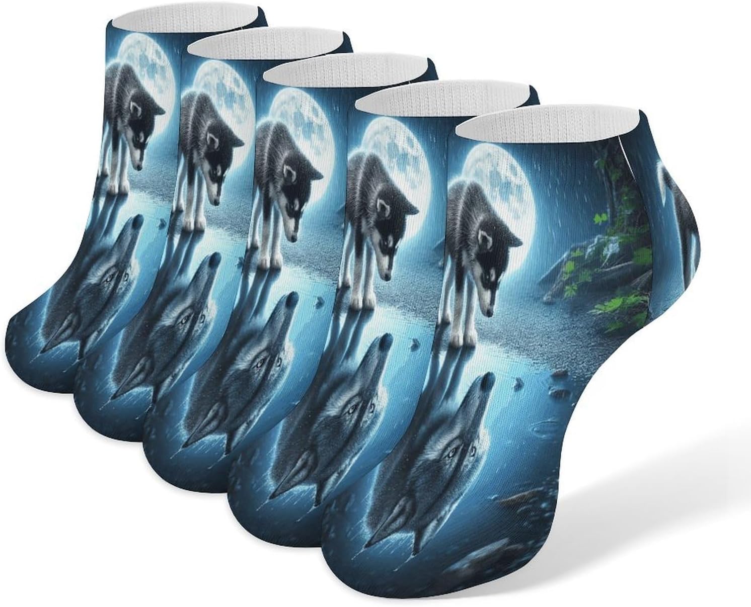 Husky Puppy 5Pairs Low Cut Ankle Socks for Women No Show Casual Breathable Athletic Socks for Sport