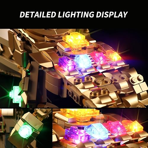 Miniatura 4 de Kit de luz LED para Lego Marvel 76191 Infinity Gauntlet Kit de construcción coleccionable, juego de iluminación compatible con el modelo de