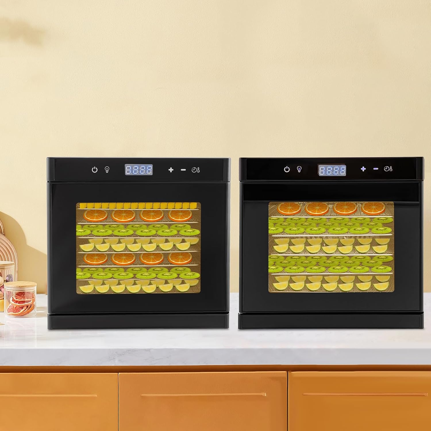 700W Commercial Food Dehydrator - 8 Stainless Steel Trays with Digital Timer & Temperature Control (95-167℉), for Jerky/Fruit/Meat/Herbs (Overheat Protection)