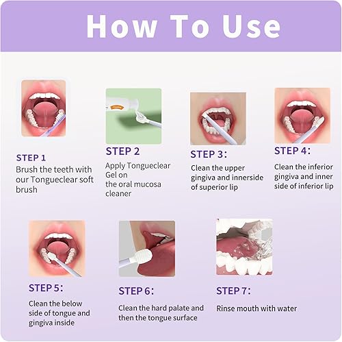Miniatura 4 de Kit de raspador de lengua y cepillo de dientes de entrenamiento, combo de limpiador de lengua para niños pequeños, cepillo de dientes para niños