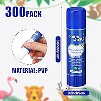 Vista 2 de Qilery 300 unidades de pegamento blanco a granel lavables a granel barras de pegamento para manualidades, papel adhesivo de 0.3 onzas, pegamento