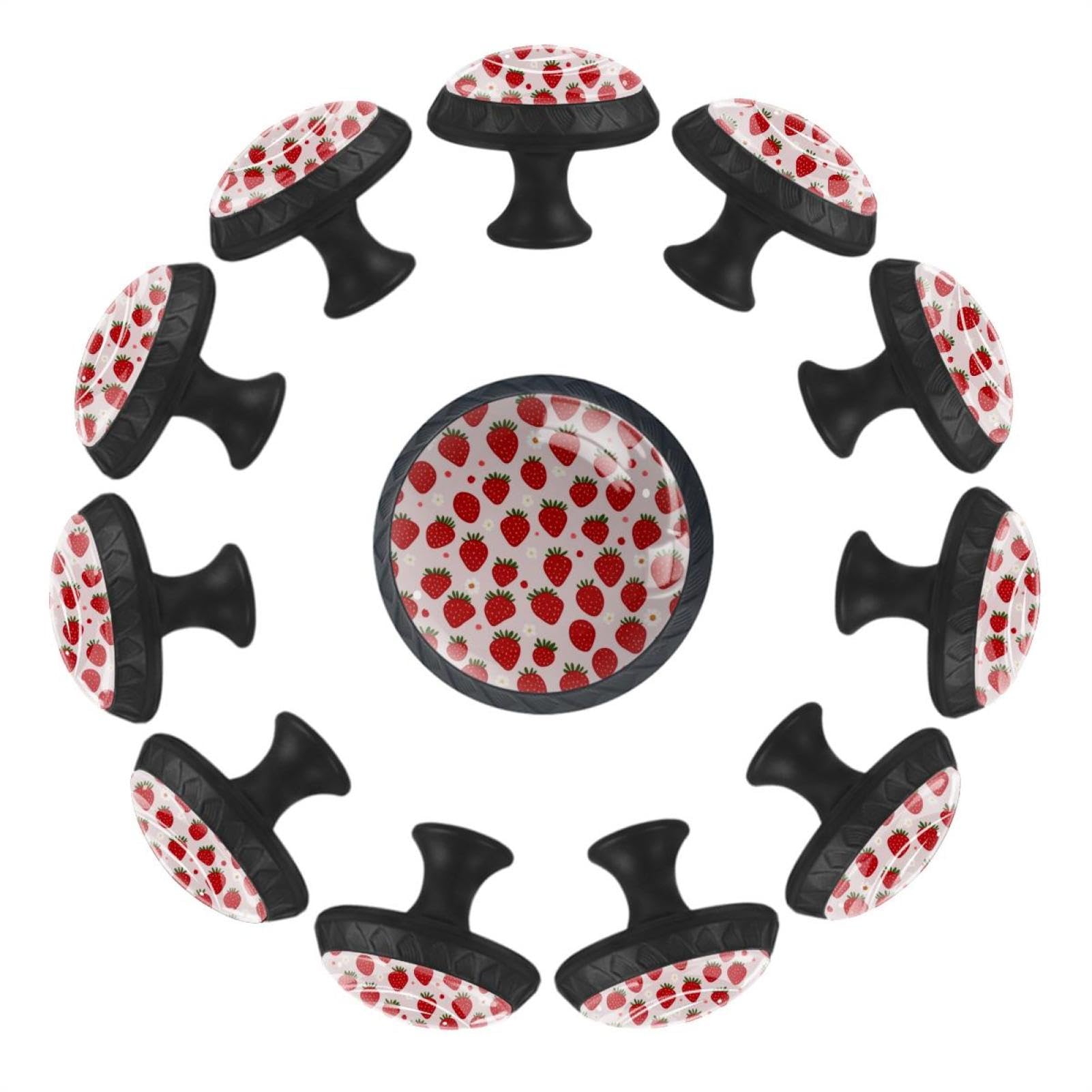 Boutons de tiroir en cristal rouge matériel de meuble pour placard et cuisine