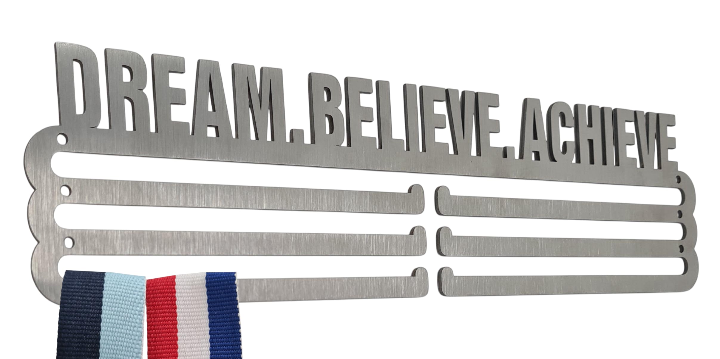 Jr Hangers And Crafts Silver Medal Hanger Display Holder Dream Believe Achieve Steel