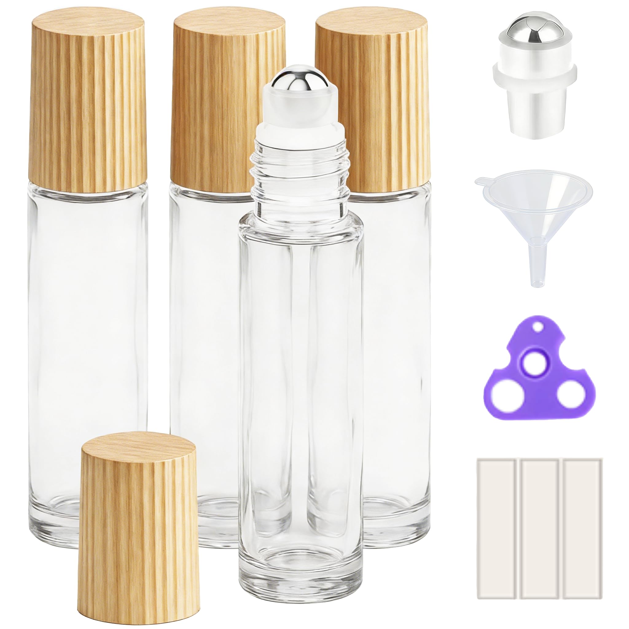 PrettyCare roller bottles with bamboo caps | Mubboo