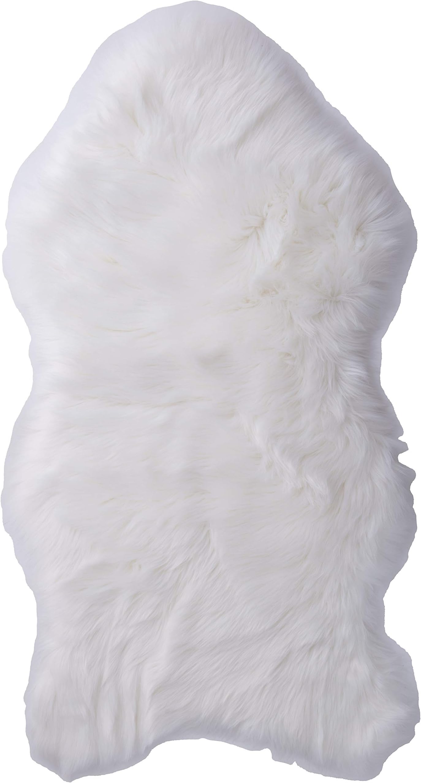 Thomas Wood Faux Fur Sheepskin Rug โ 120cm x 60cm Soft and Beautiful Faux Fur Rug โ Decorative Cream White Sheepskin Carpet โ Extra Soft and Non Slip