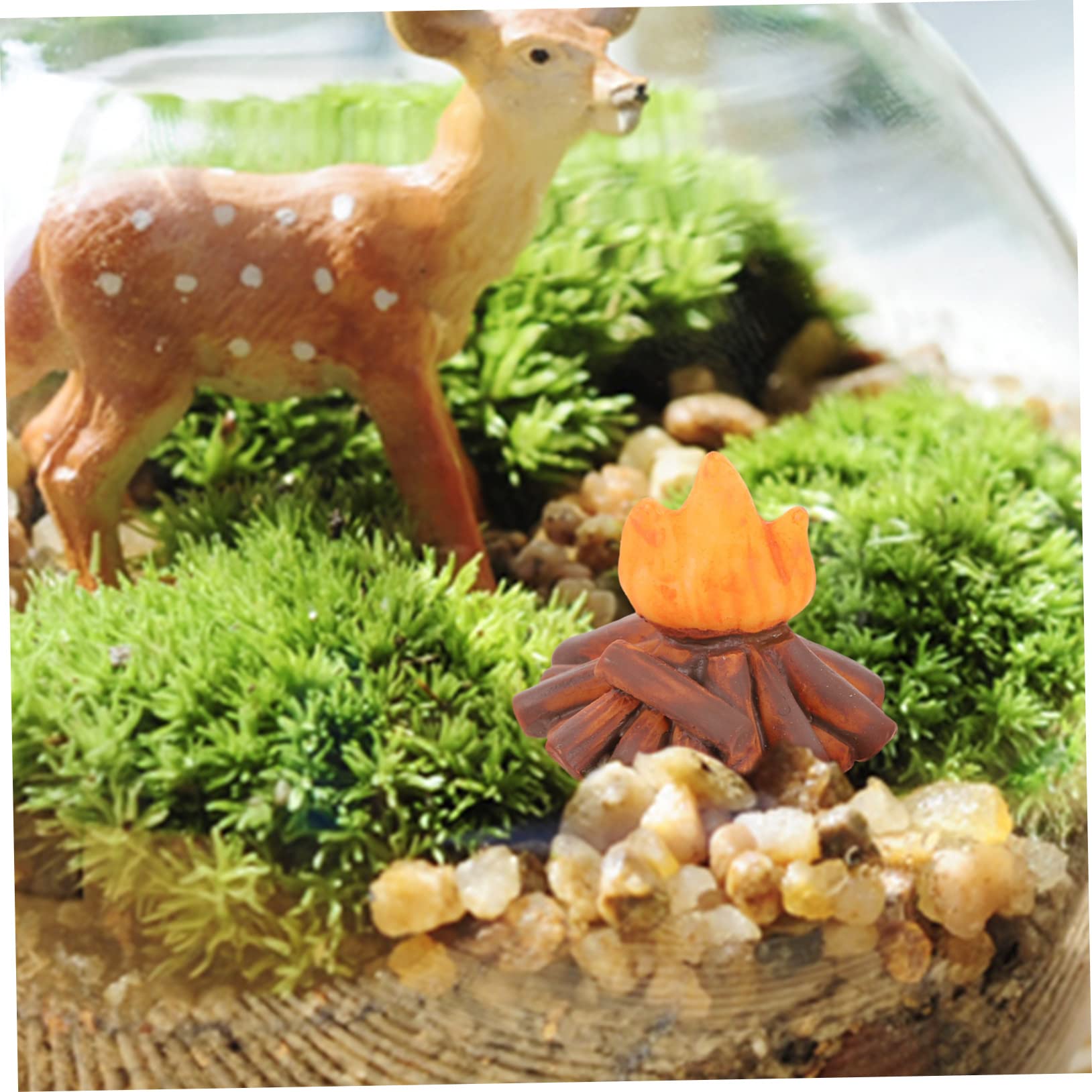 WORGEOUS 100 Pcs Fake Bonfire Model Tiny Fire Miniature Decoration For