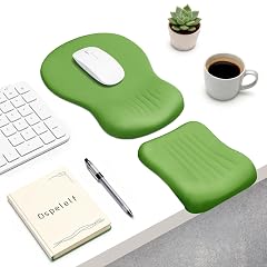 Ospelelf Mouse Pad with Wrist Rest Set Foam L-Shaped Desk Elbow Pad Ergonomic Desk Edge Cushion Anti-Slip Rubber