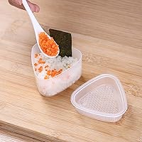 Vista 2 de luzen Caja de molde de plástico transparente para sushi, 6 unidades, forma triangular, para hacer moldes para hacer sushi, herramienta de cocina