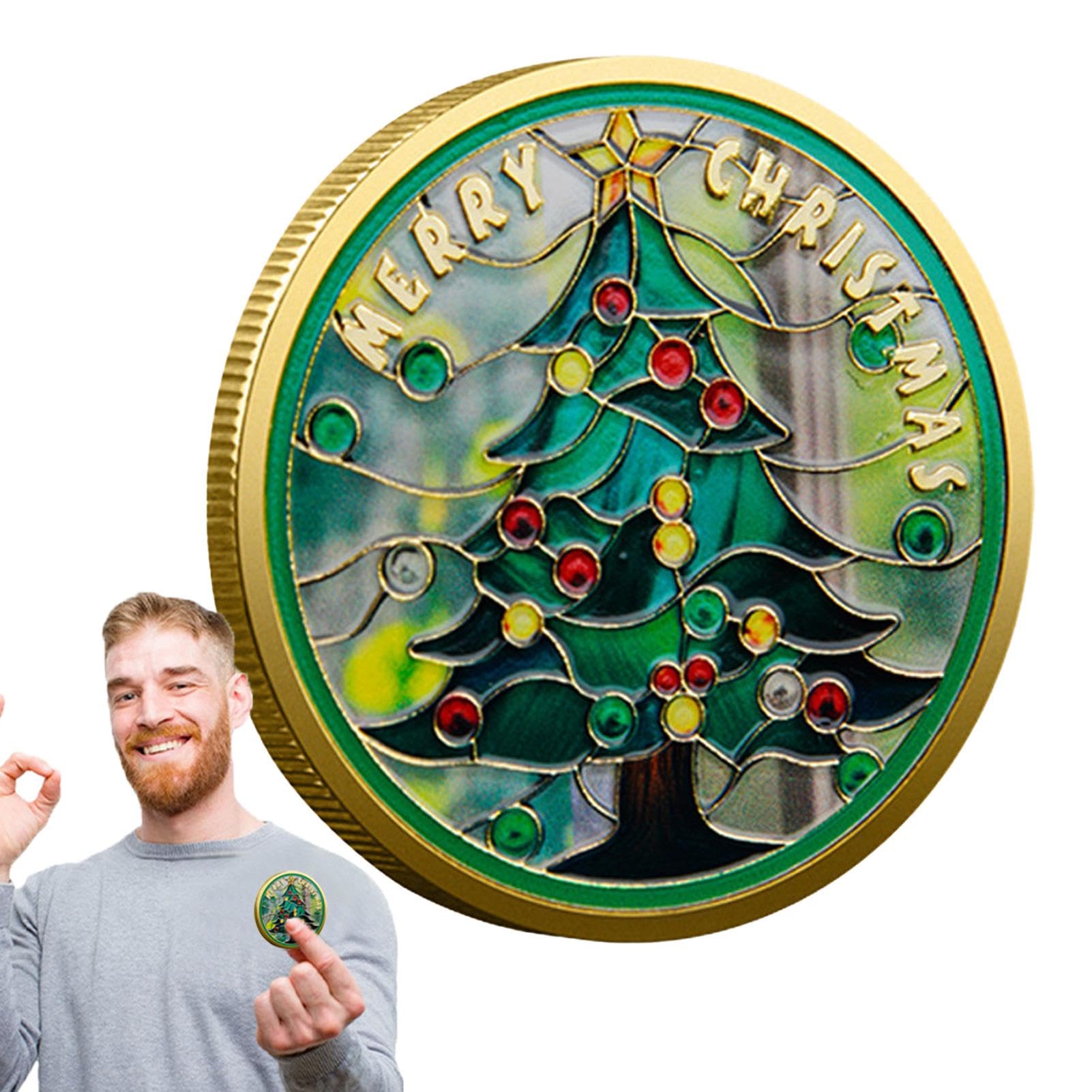 Amazon.co.jp: クリスマスチャレンジコイン,コインクリスマス,クリスマス ツリー サンタ メタル コイン - スーベニアコイン  ホリデーをテーマにしたチャレンジコインコレクション記念コイン : おもちゃ
