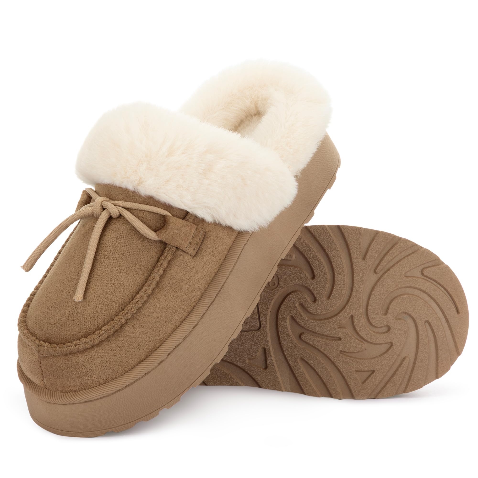 RockDove Pantofole da donna in microsuede con piattaforma in memory foam con suola interna/esterna