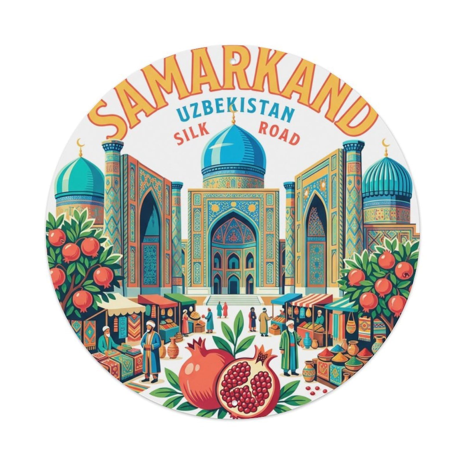 Travel Retro Uzbekistan Samarkand Metal Tin Sign