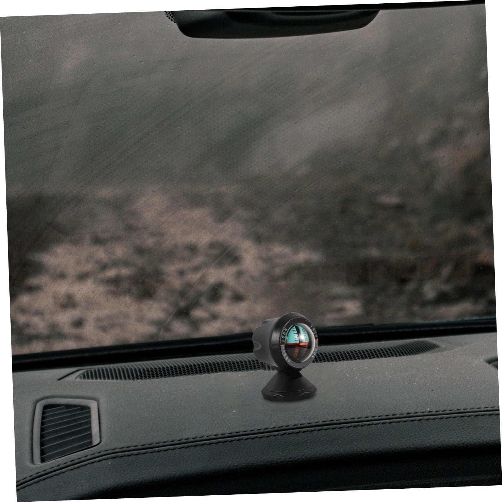 GOOHOCHY Car Dash Compass Outdoor Compass Ball Dashboard Ornament Abs Material Essential Navigation Tool