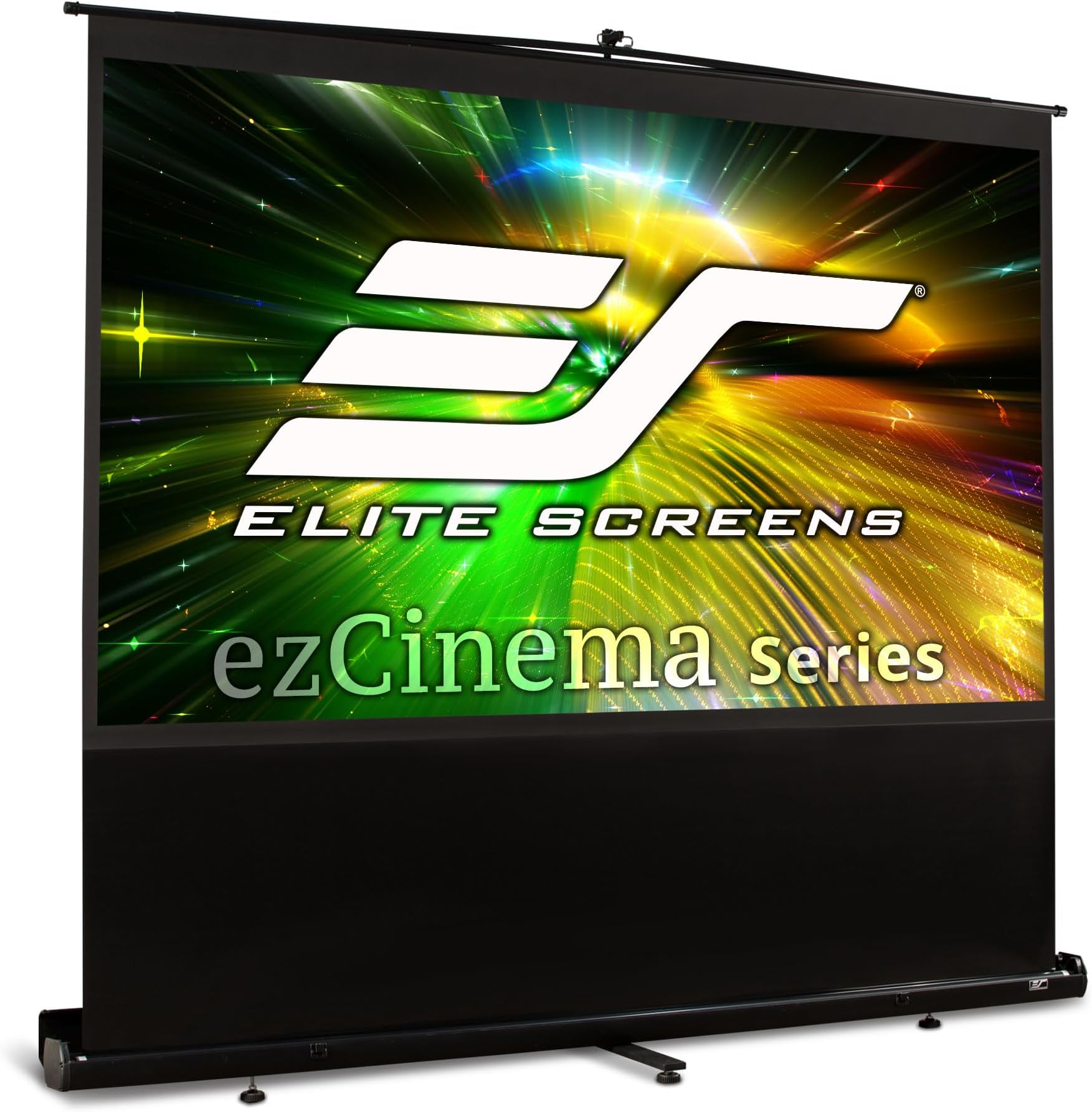 ezCinema Series, 120-inch 16:9, Manual Floor Pull Up Projection Projector Screen, Movie Home Theater Office Church 8K 4K Ultra HD 3D Ready, US-Based Company. 2-YEAR WARRANTY, F120NWH