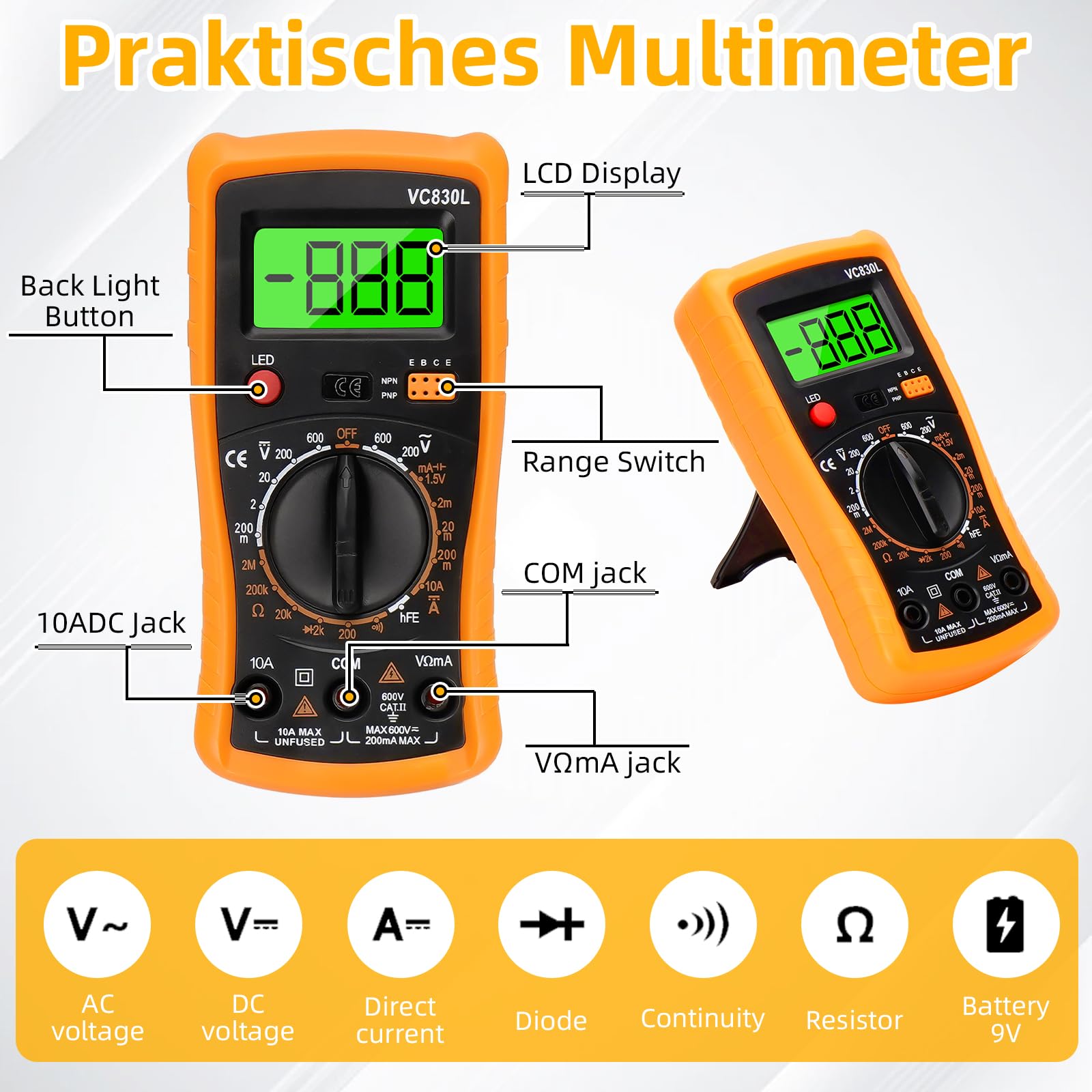 Fer à Souder Kit, Fer a Souder Etain Température Réglable 180-500°C Fer a Souder Electronique de Precision avec Etain a Souder, Pompe a Dessouder, Multimètre Numérique, 5 Conseils de Soudage