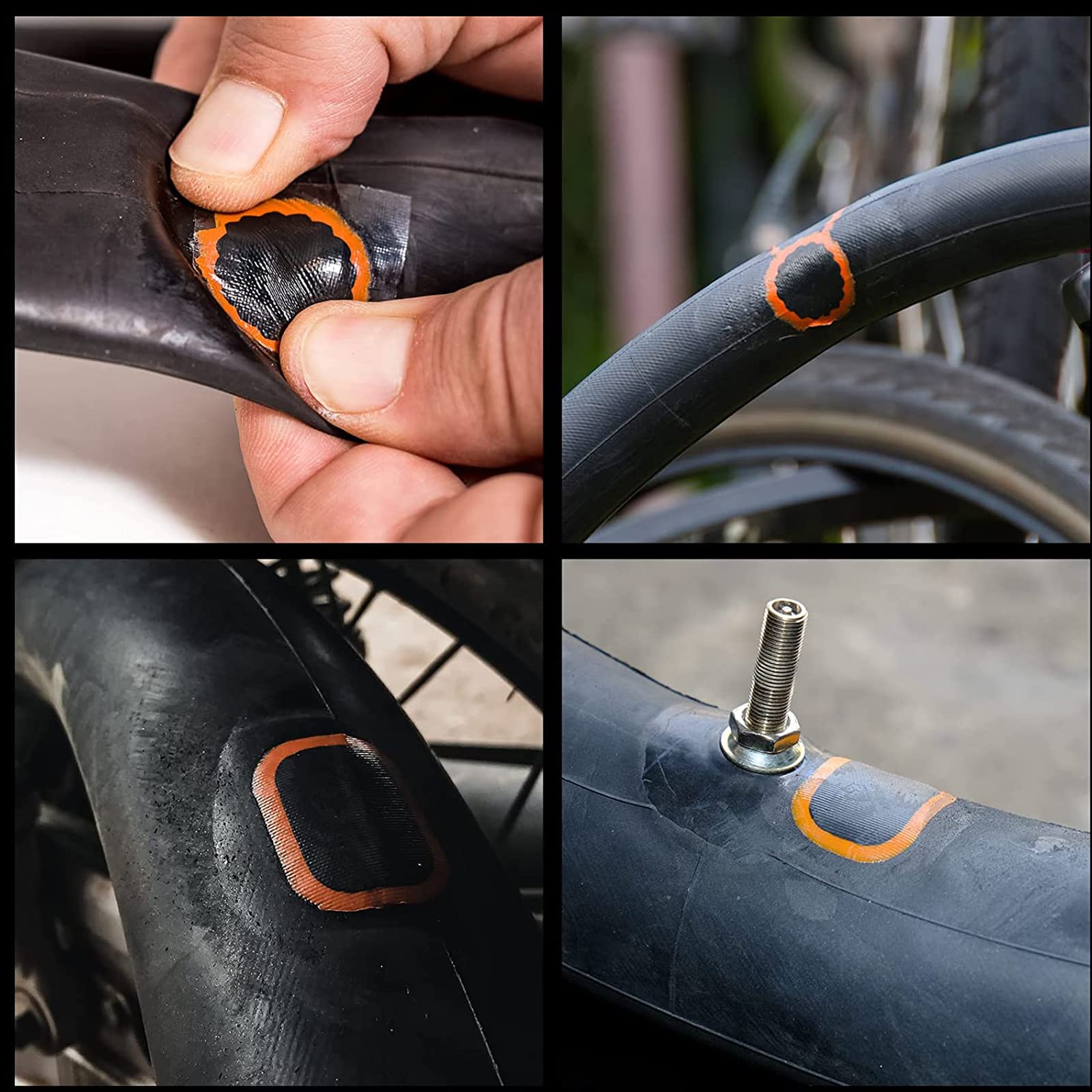 96 Pièces Rustines Vélo 25mm - Kit Réparation Pneu Crevaison Moto Vélo Avec Colle