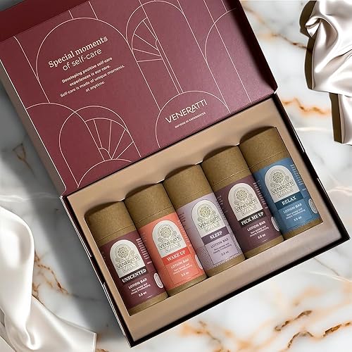 Miniatura 2 de VENERATTI Lotion Bar Wake Up Scent - Vegana, fabricada en los Estados Unidos, productos ecológicos - Absorción rápida, no pegajosa - Ingredientes