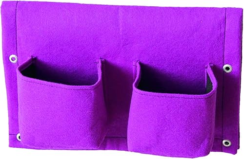 Miniatura 6 de VegTrug RPLG4001USA - Maceta de fieltro para balcón, 4 bolsillos, color verde lima, 3 rieles