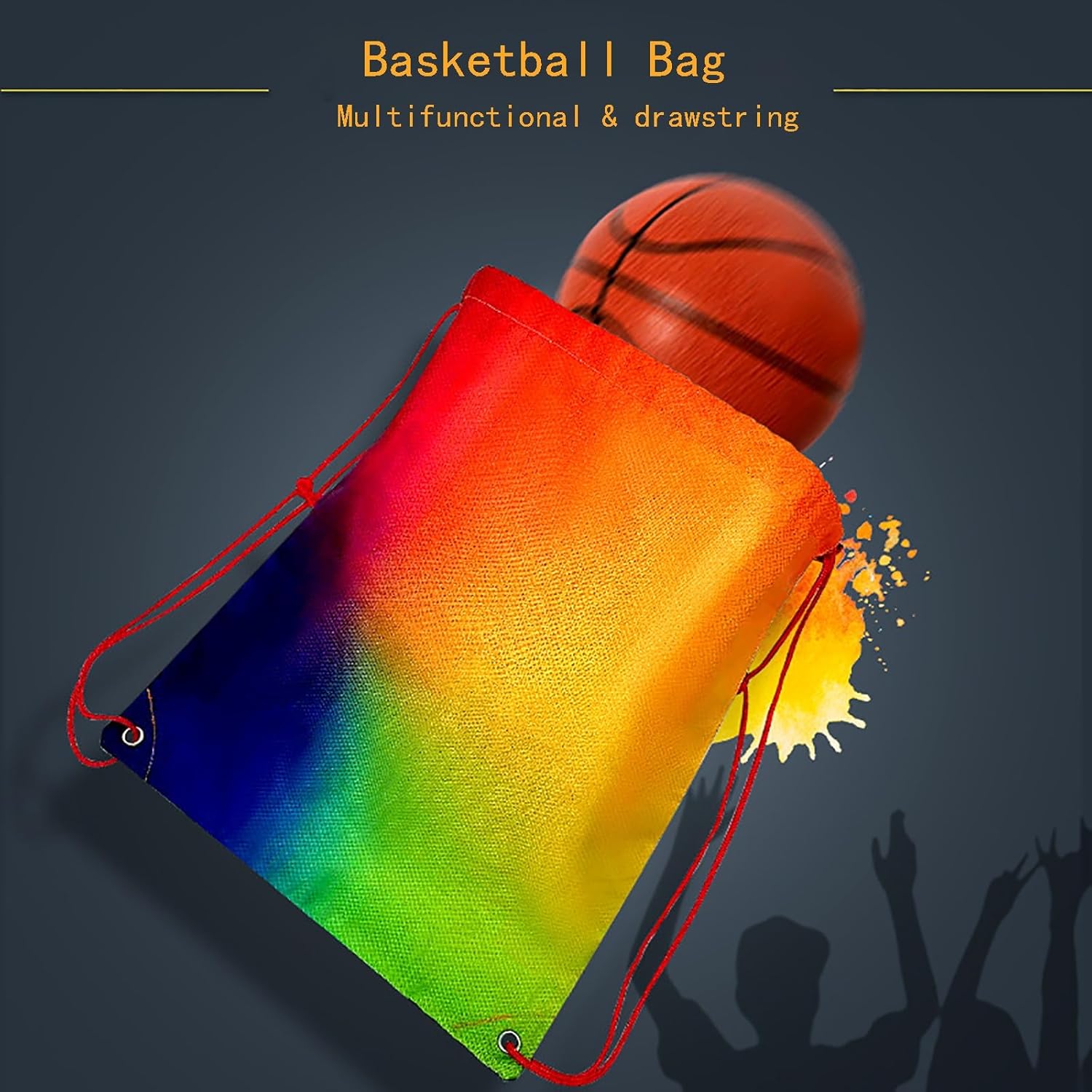 Baseball Equipment Bag Basketball Bag Drawstring Backpack Multifunctional Portable For Basketball Swimming Fitness Training Sports Travel Vacation Leisure Travel