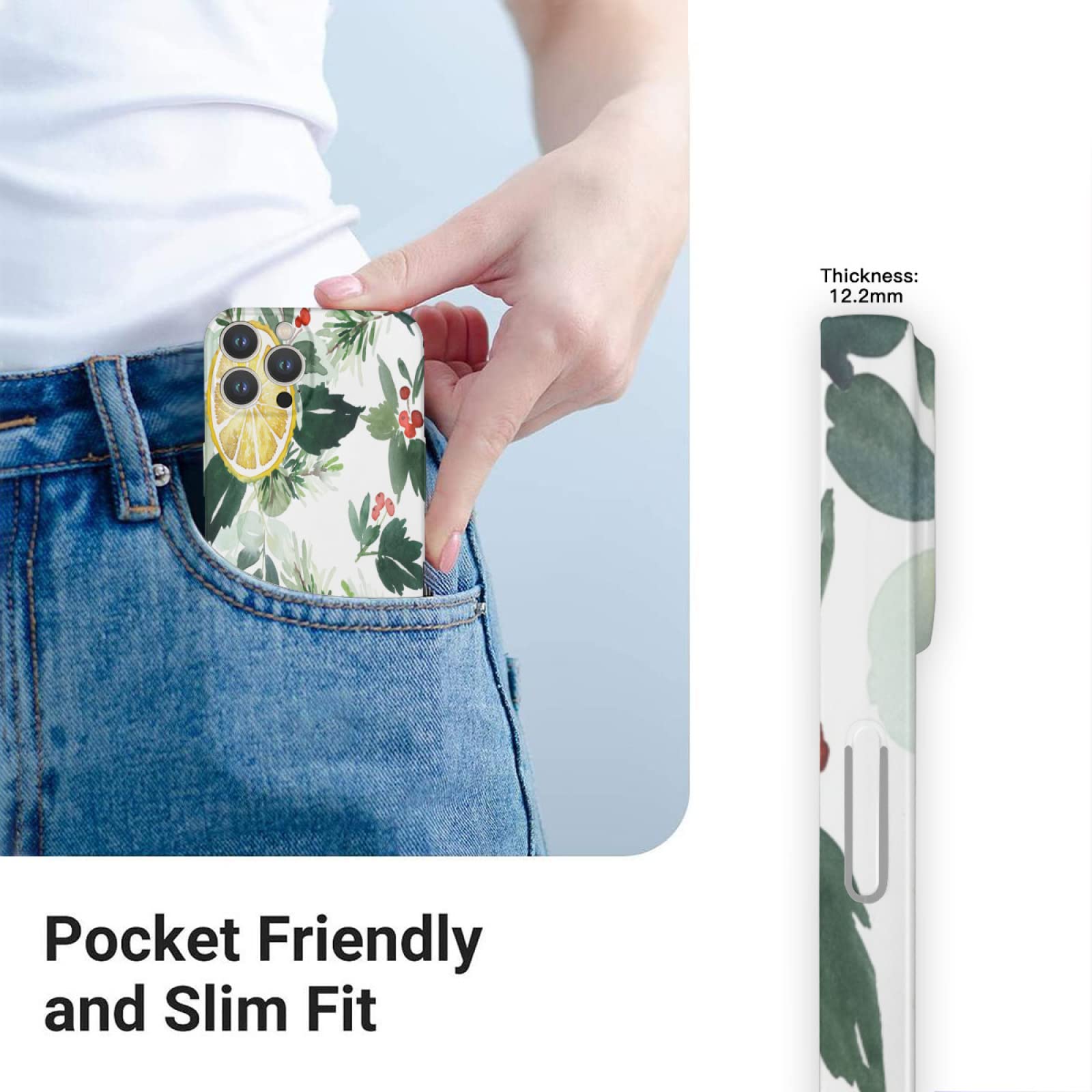 Amazon.co.jp: SEEKJOYS 電話ケース レモン カラフルな絵画デザイン