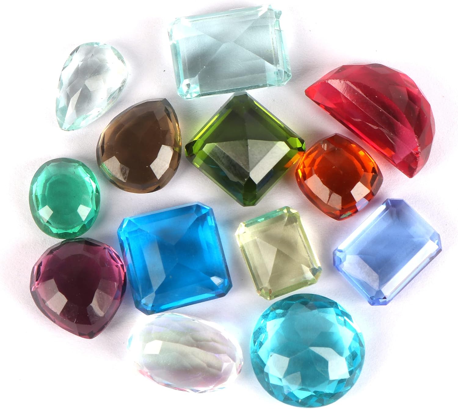 GEMHUB Natural Mixed Color Loose Gemstones Lot Assorted Stones for Jewelry Making Arts Crafts and Treasure Supplies