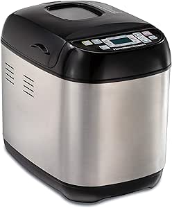 Hamilton Beach Digital Electric Bread Maker Machine Artisan and Gluten-Free, 2 lbs Capacity, 14 Settings, Black and Stainless Steel