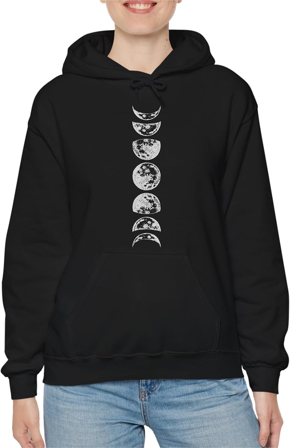 TEEAMORE Lunar Phases Sweatshirt & Hoodie Phases of the Moon Sweatshirt & Hoodie #0570