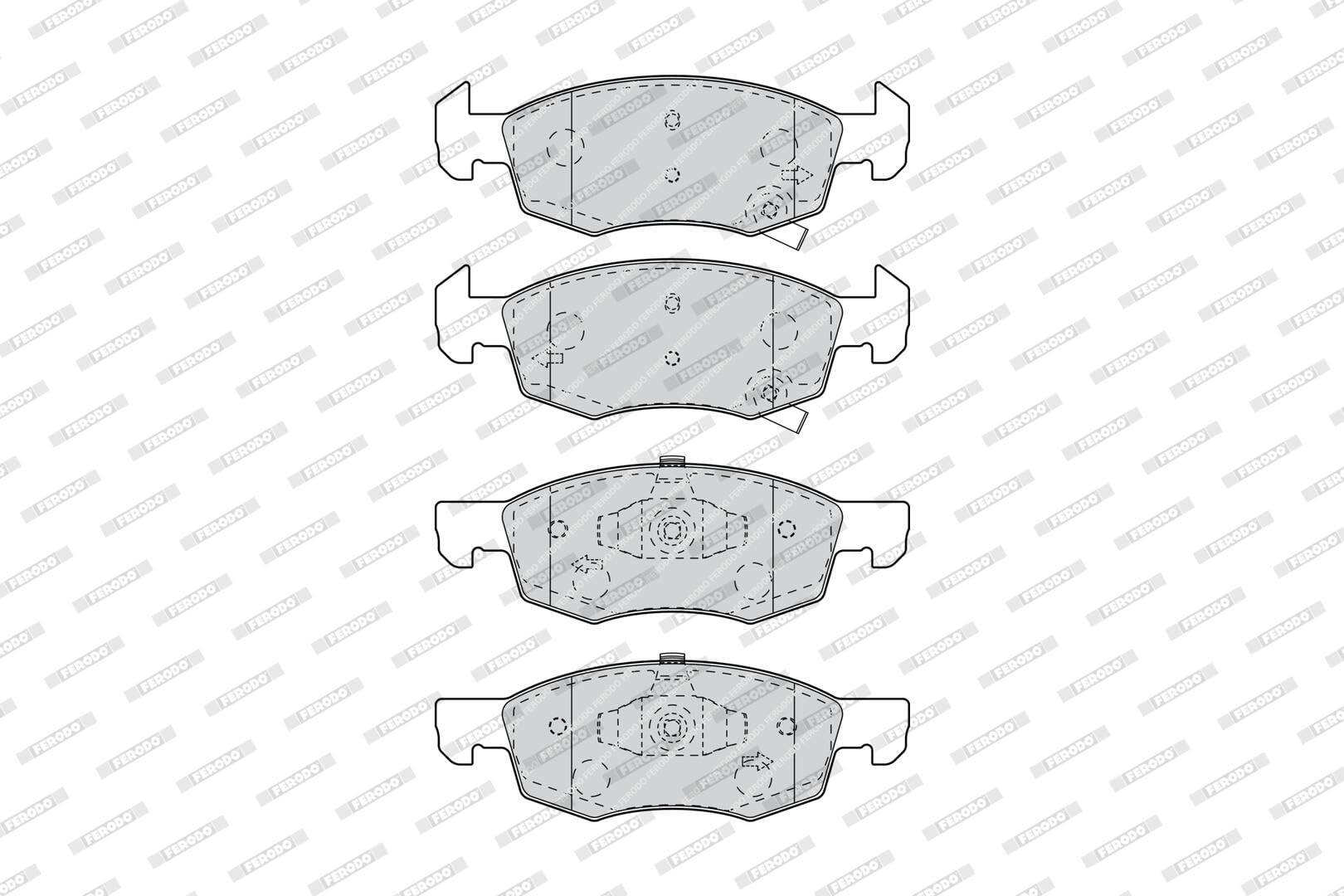 FERODO Kit pastiglie freni Anteriore con segnalatore acustico usura con accessori FDB4866 Compatibilità con OPEL Corsa E Hatchback X15, VAUXHALL Corsa Mk IV E Hatchback X15
