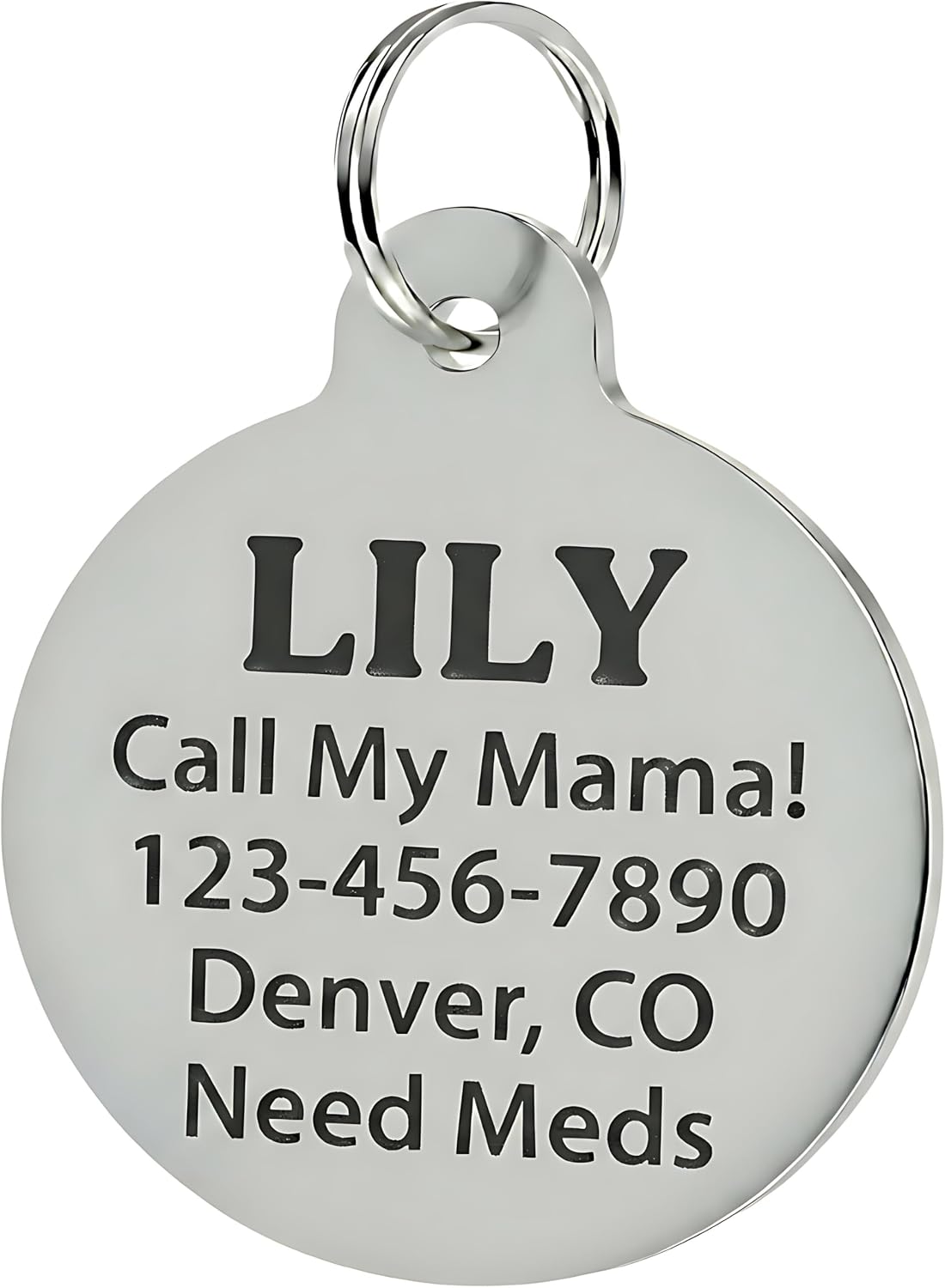 Bad Tags Personalized Dog and Cat ID Tags in 25+ Designs and 2 Sizes - 5 Lines of Custom Engraved Text - Funny Cute Personalized Pet Tags (Socially Impaired, Large (1.25 inch))