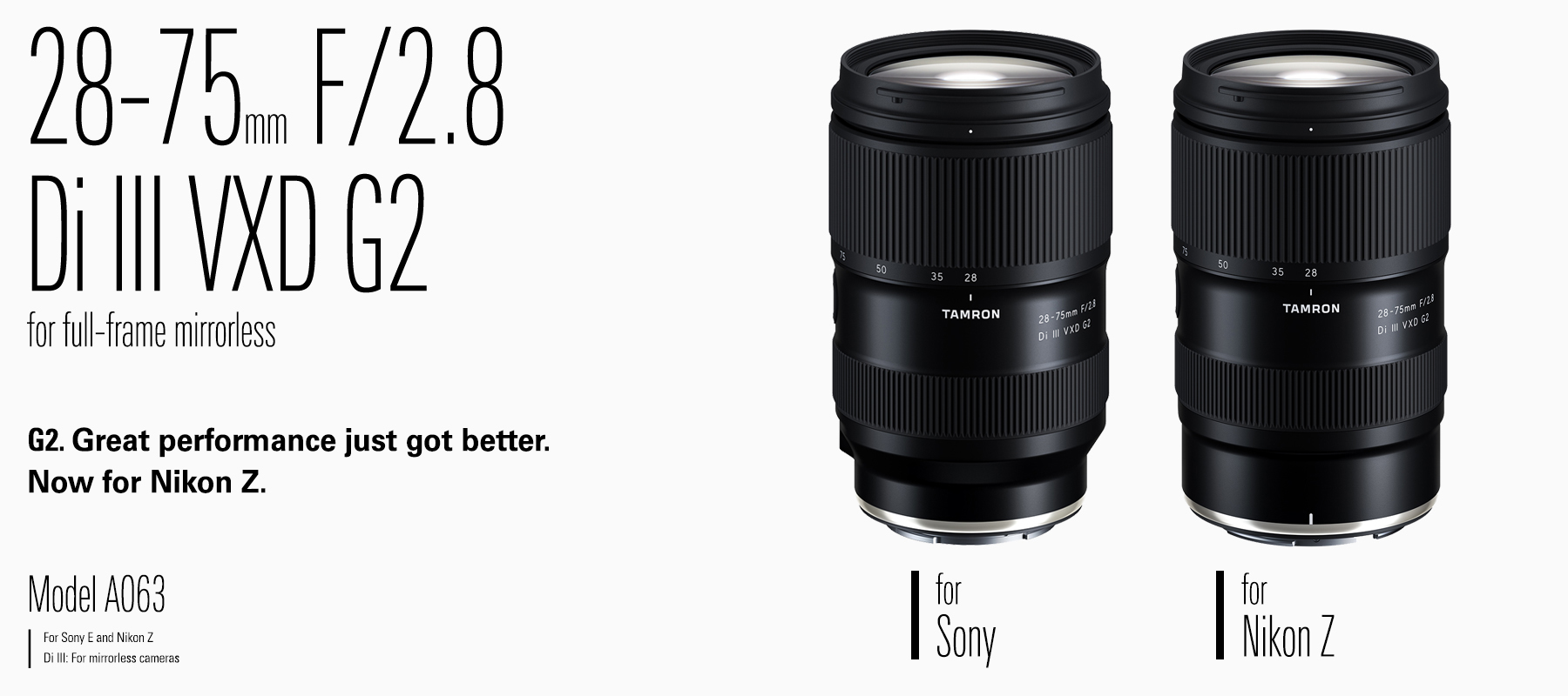 Amazon.com : Tamron 28-75mm F/2.8 Di III VXD G2 for Nikon Z Mount
