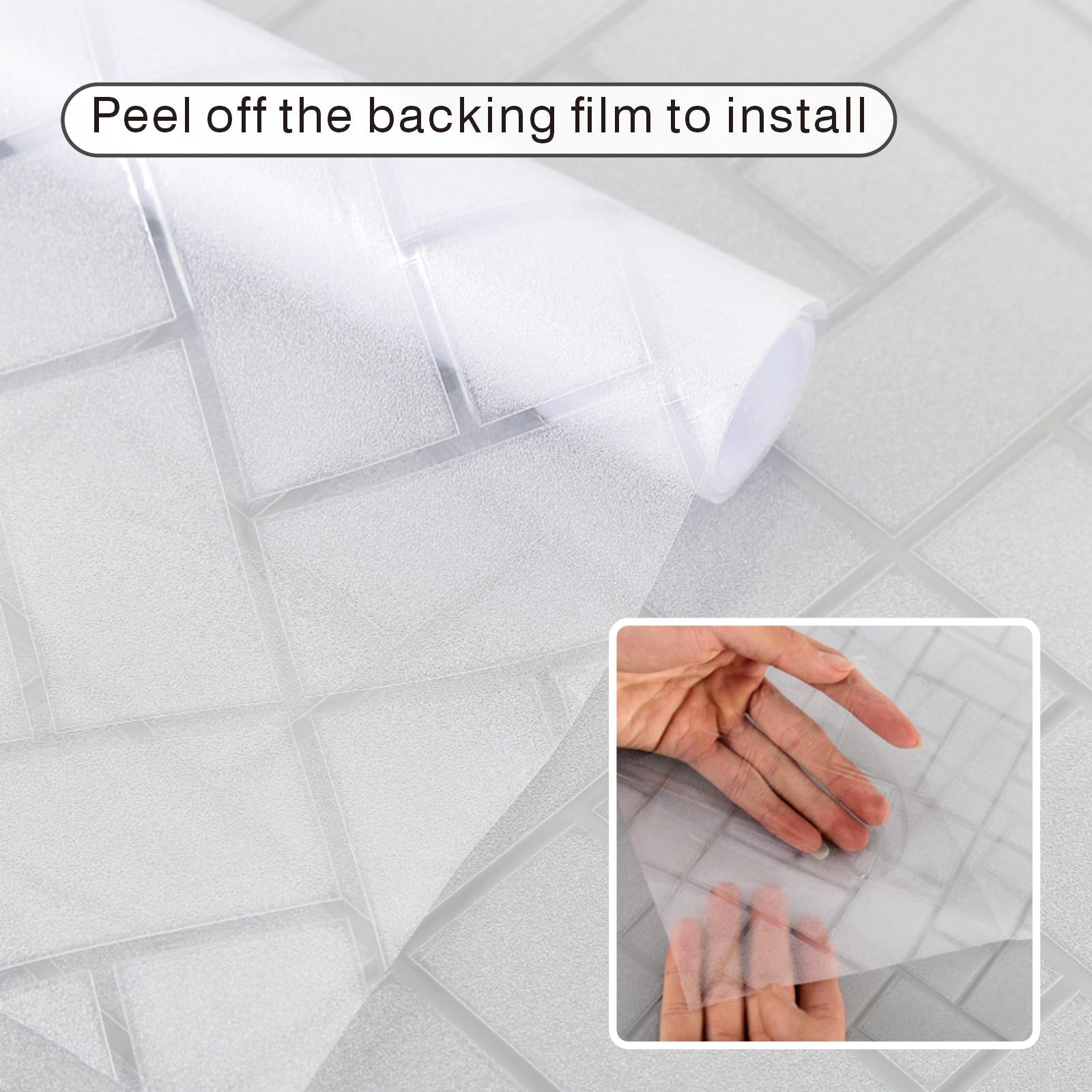 Pellicola Smerigliata 30 x 1560 cm con Protezione Uv, Senza Colla Statica, Controllo Del Calore, Protezione Privacy, Pellicola Privacy Vetri Finestre per Casa Cucina, griglia obliqua