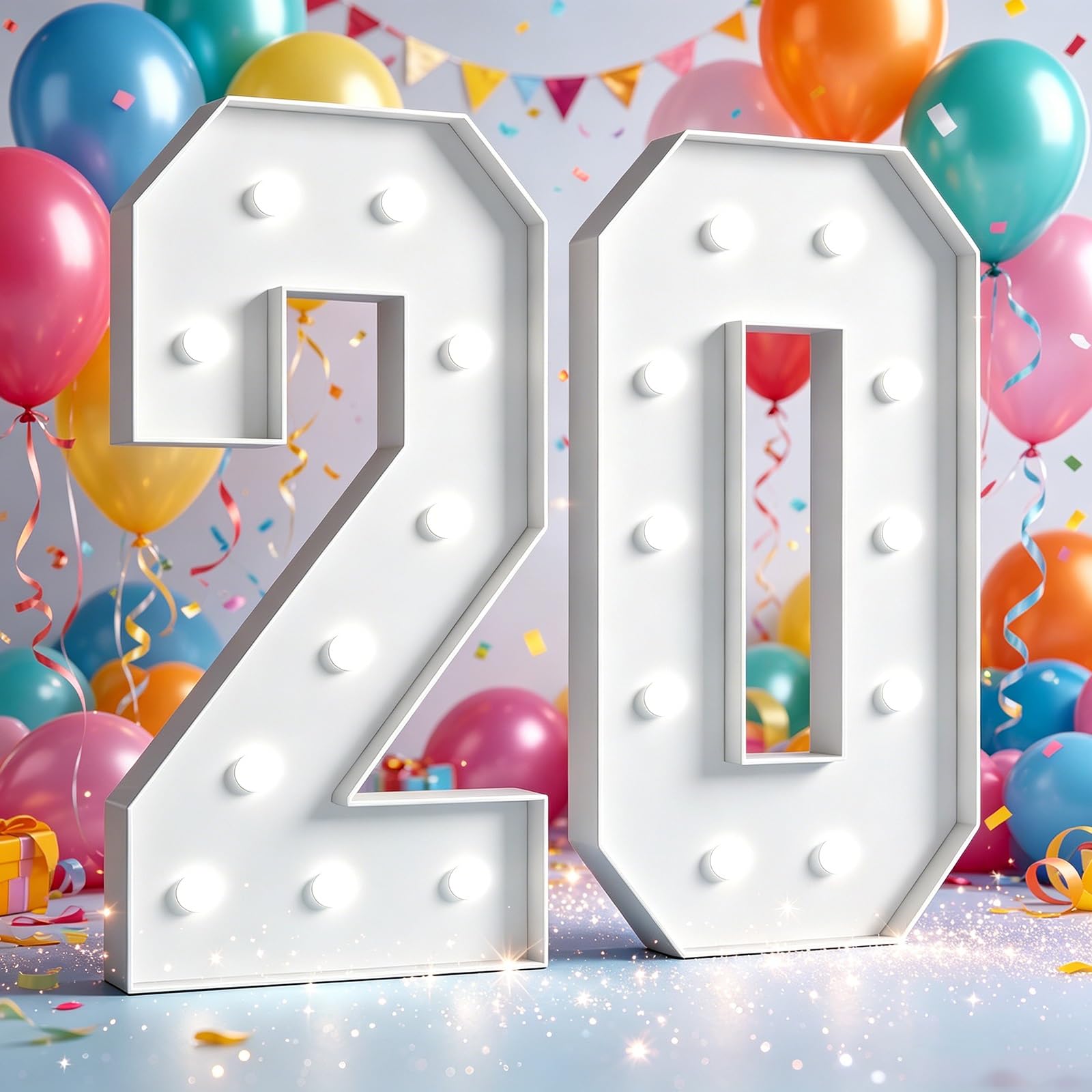 Marquee Light Up Numbers Birthday Party Decor Large Signs