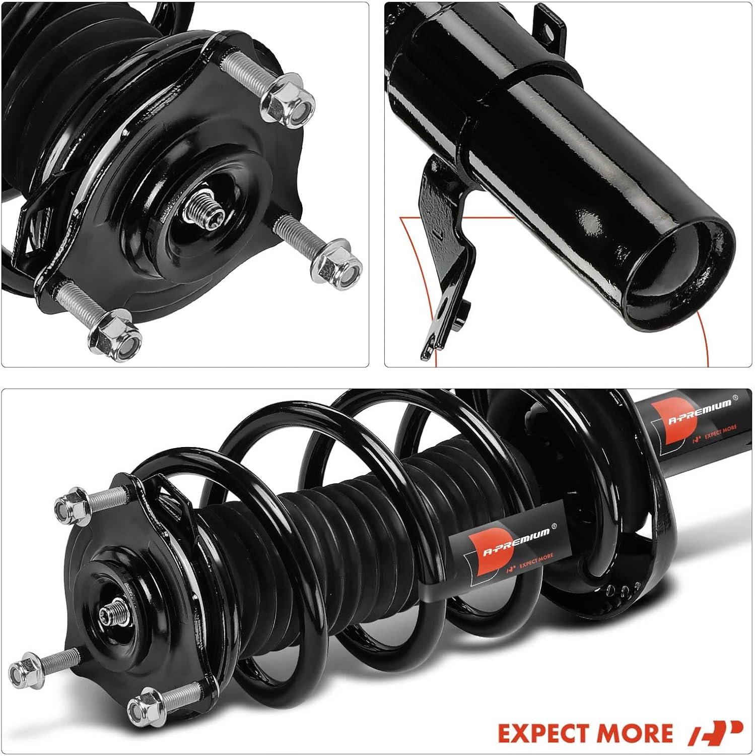 A-Premium Front Pair (2) Complete Strut & Coil Spring Assembly Compatible with Honda Ridgeline 2017 2018 2019 2020, FWD, Driver and Passenger Side, Replace# 18920809