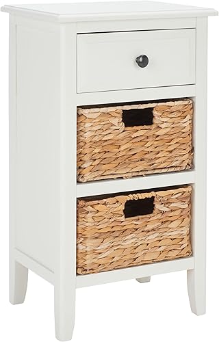 Miniatura 4 de Safavieh Mesa auxiliar blanca angustiada Everly Collection de American Homes Vintage Blanco,Cereza,Negro (Distressed