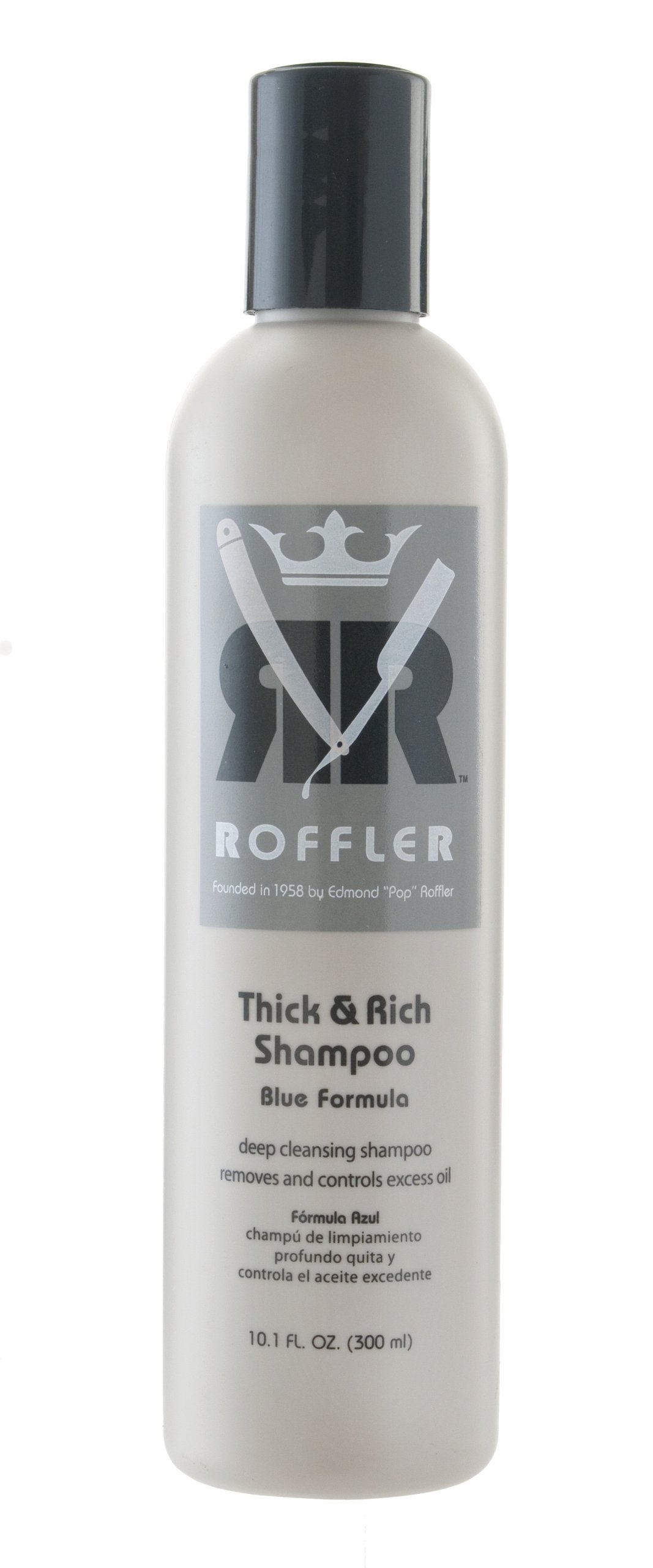 Roffler Thick and Rich Shampoo Blue Formula, 10.1 Fluid Ounce