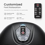 RENPHO Massager de pied avec chauffage, Machine électrique de massage de pied Shiatsu à tricotage profond avec télécommande sans fil, 3 Niveaux de chauffage & Air Compression, Cadeaux d'anniversaire pour femmes Hommes