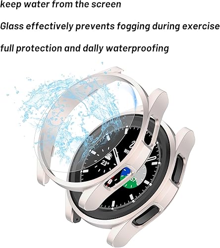 Miniatura 3 de Paquete de 8+8 protectores de pantalla para Samsung Galaxy Watch 6 de 1.850 in y funda, protector de pantalla de policarbonato duro resistente al