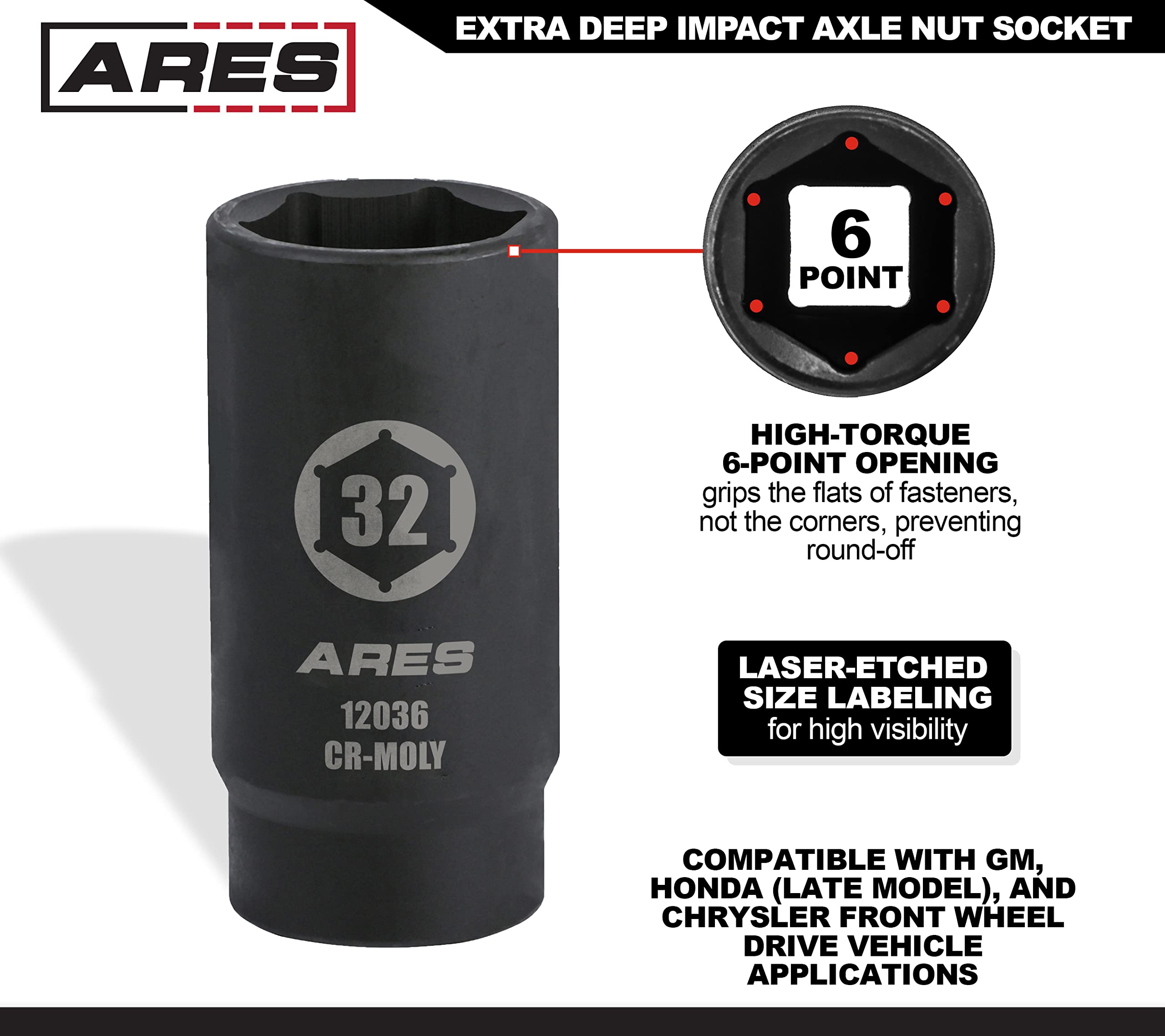 1/6 12インチace Operation Detachment-Deita Amazon.com: ARES 12036-32MM Axle Nut Socket - 6 Point Socket