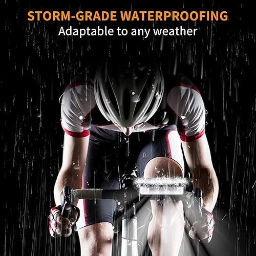 Miniatura 4 de Luz LED súper brillante para bicicleta, recargable por USB, 5 modos, fácil de instalar, IPX5 impermeable, seguridad vial