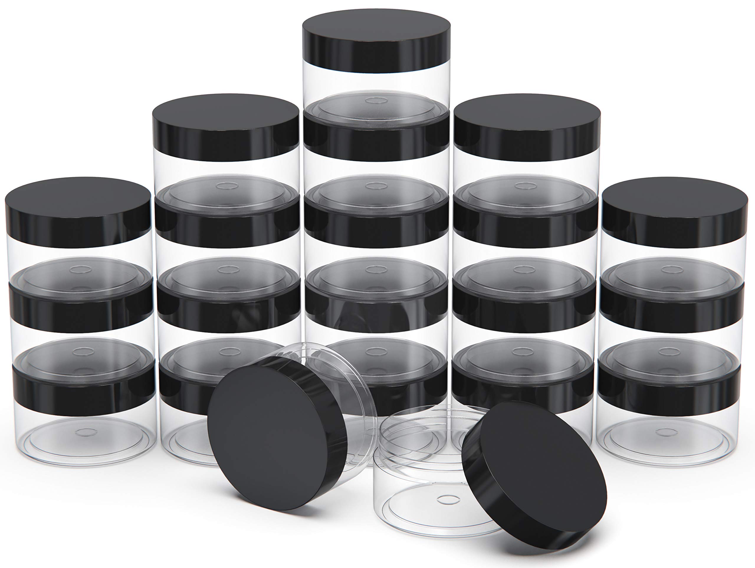 Buy 4oz Plastic Containers with Lids 50 Pack BPA Free, Bulk Clear Empty