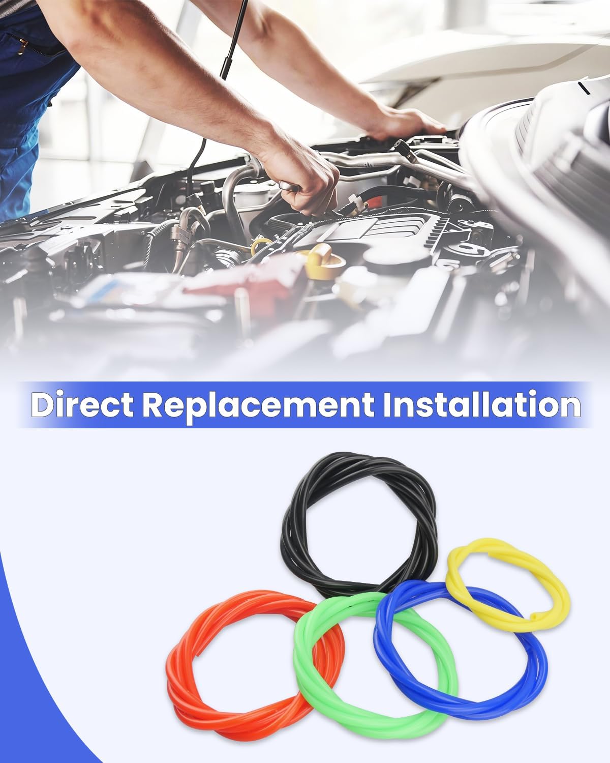 5PCS Vacuum Line Kit Fit for Ford F-150 with 305w 351w Engines 5.0/5.8 Hoses 1992 1993 1994 1995 1996