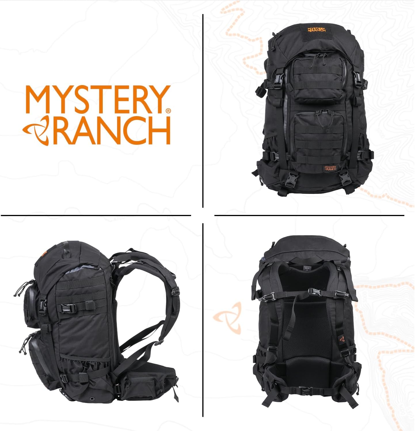 Front view of the Blitz 35 showing MOLLE webbing