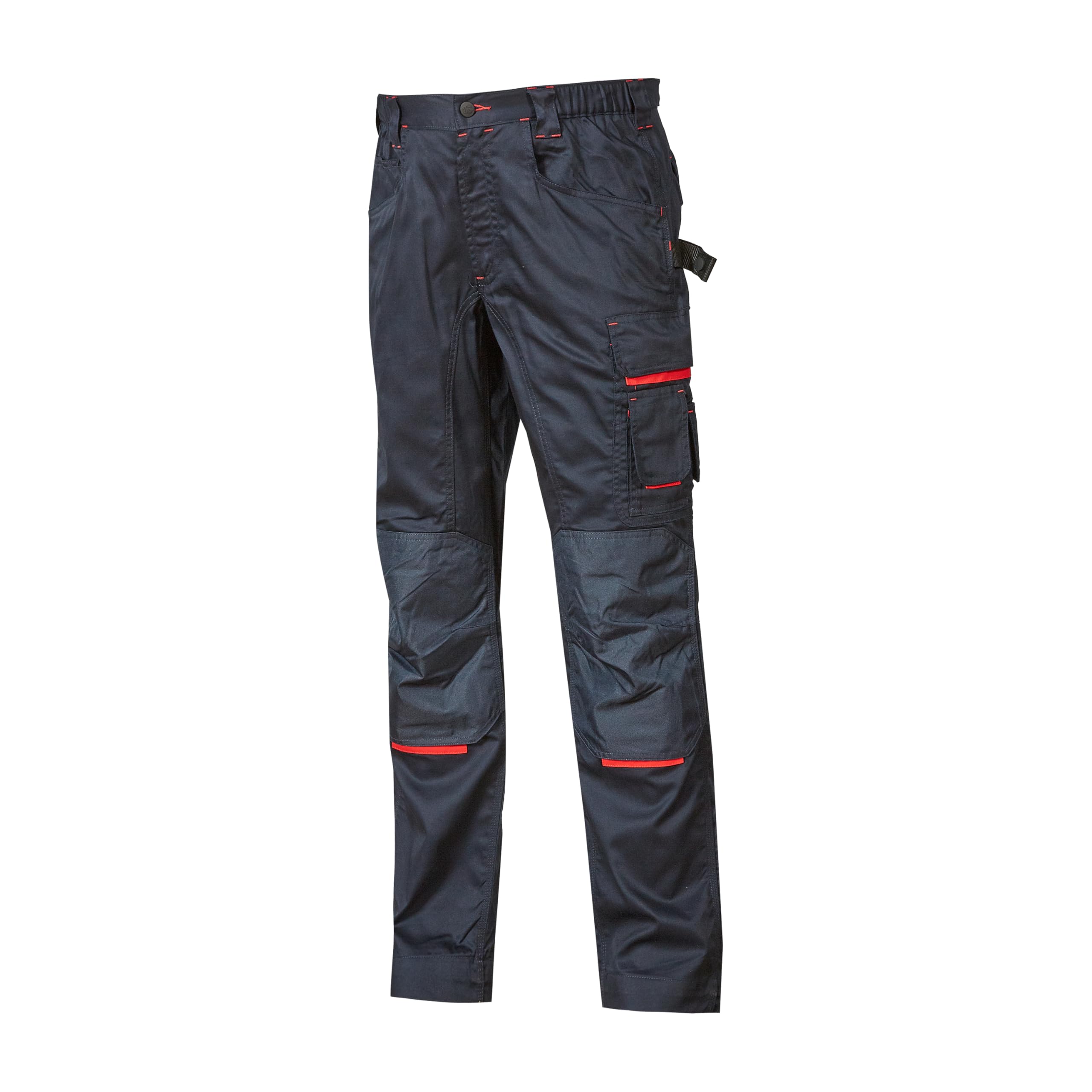U-Power NIMBLE, Arbeitshose für Herren, Cargohose mit elastischem Bund, mit Kniepolstertaschen, mehreren Taschen, bequemem Stoff, strapazierfähiger, strapazierfähiger Oberbekleidung - Deep Blue 52