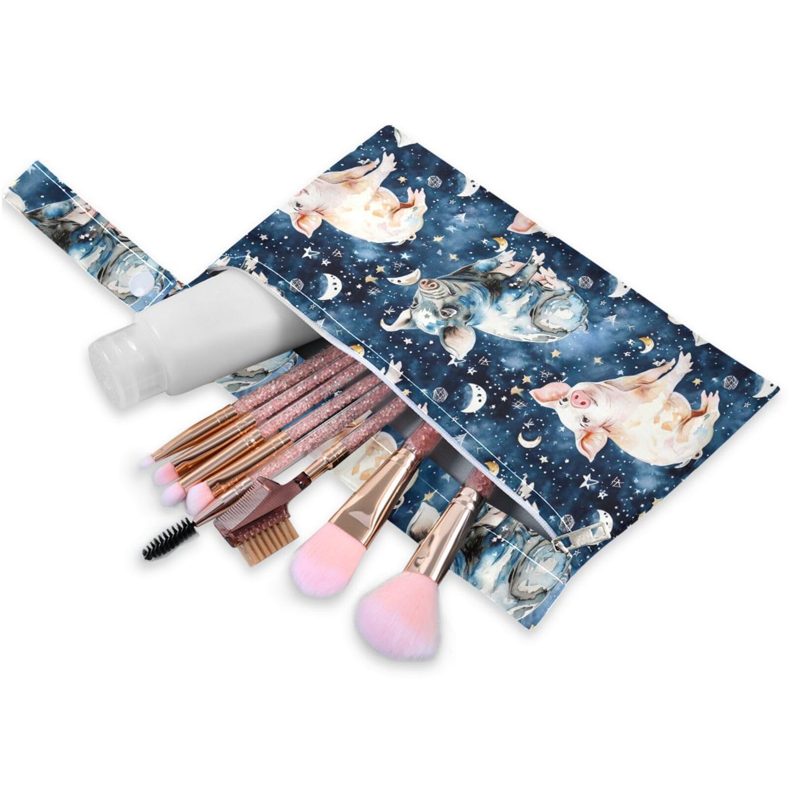 Coikll Wet Dry Bags for Cloth Diaper 2 Pack Waterproof Yoga Gym Bag for Swimsuit Wet Clothes Baby Items-?Cute Pigs?