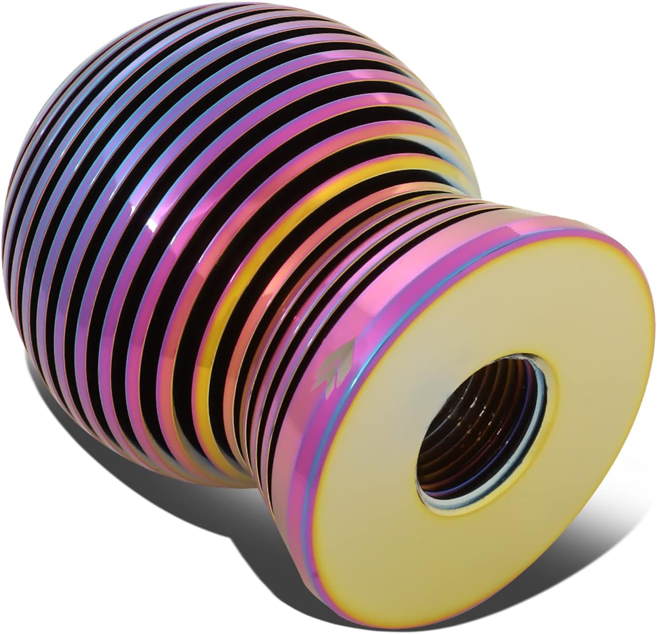 NRG Innovations SK-702MC Universal Aluminum Shift Knob with Thread Adapters, Heat Sink Spheric Style, 50mm OD x 65mm H,Neo Chrome